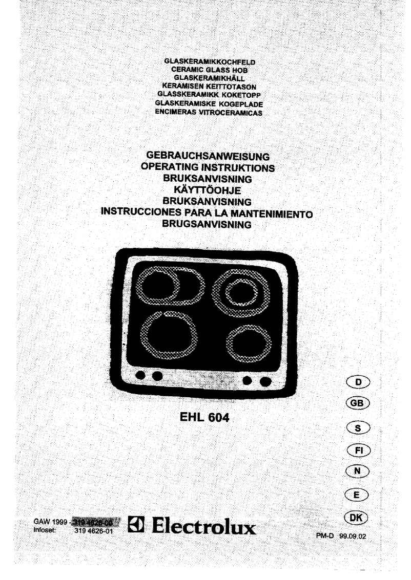 Image de la première page du manuel de l'appareil EHL604X