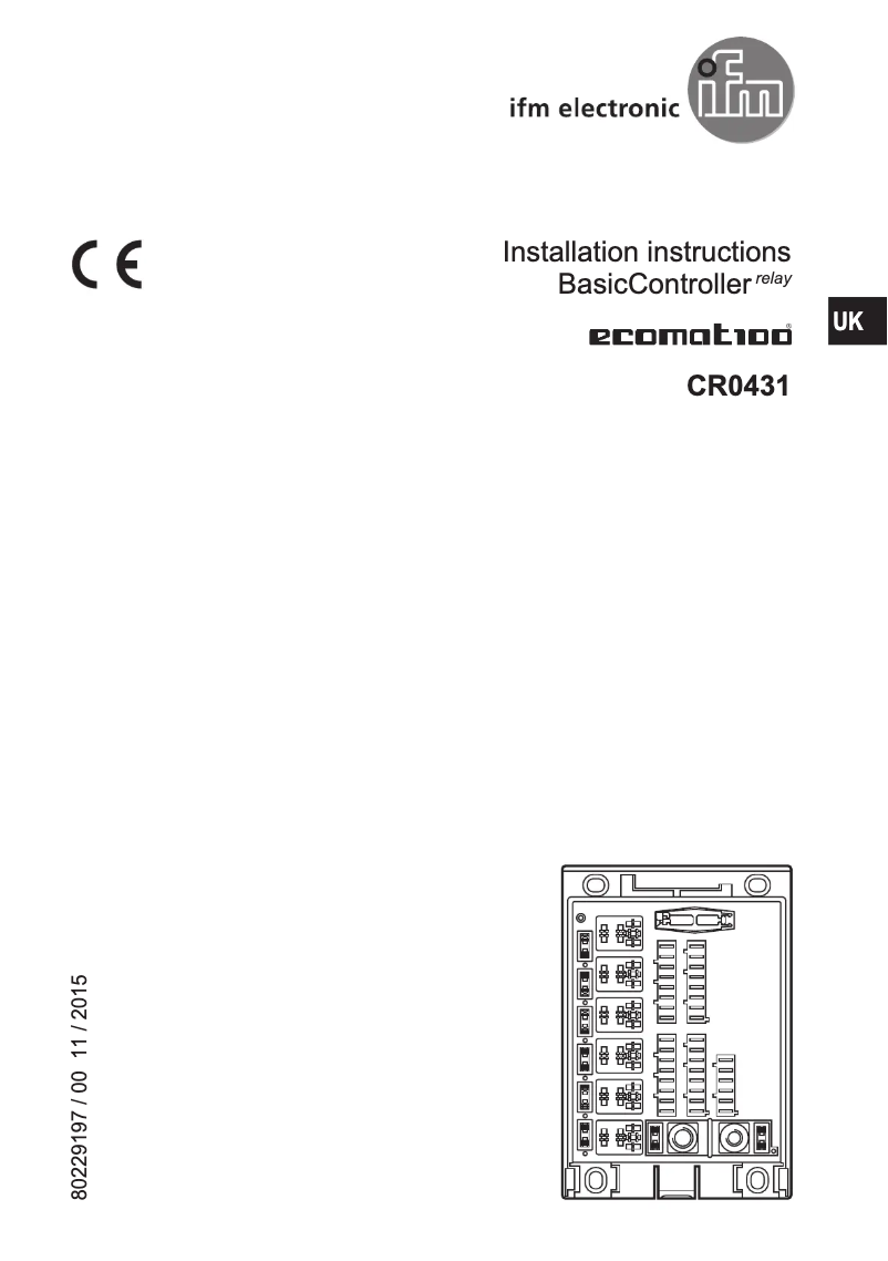 Page n°1 - Manuel utilisateur IFM EC0463