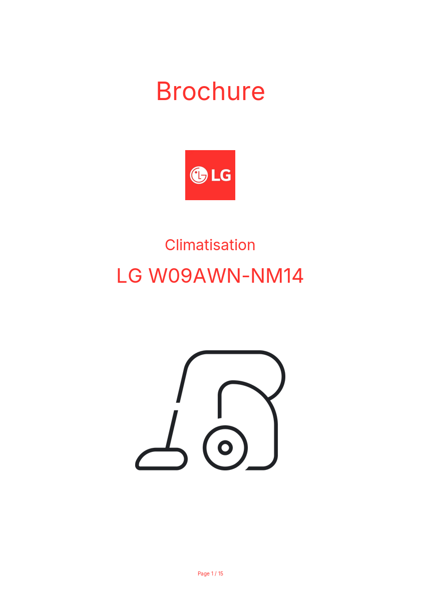 Image de la première page du manuel de l'appareil W09AWN-NM14