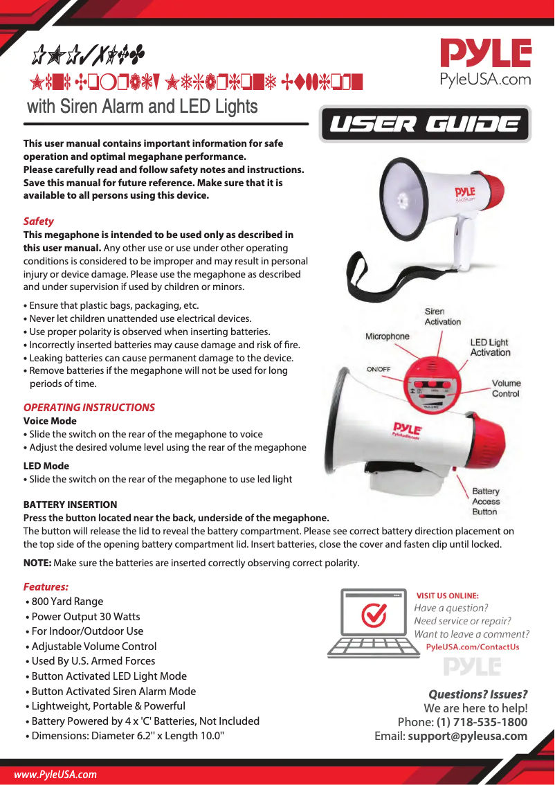 Page 1 de la notice Manuel utilisateur Pyle PMP37LED