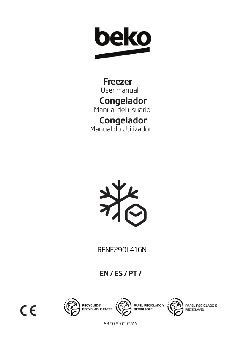 Image de la première page du manuel de l'appareil RFNE290L41GN