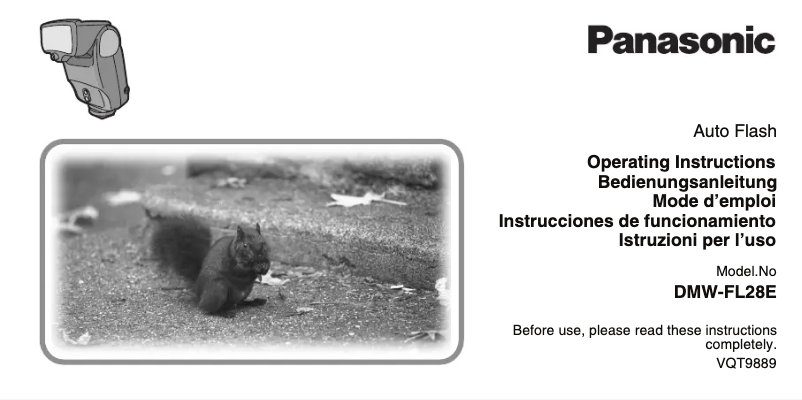 Imagen de la primera página del manual del dispositivo DMW-FL28E