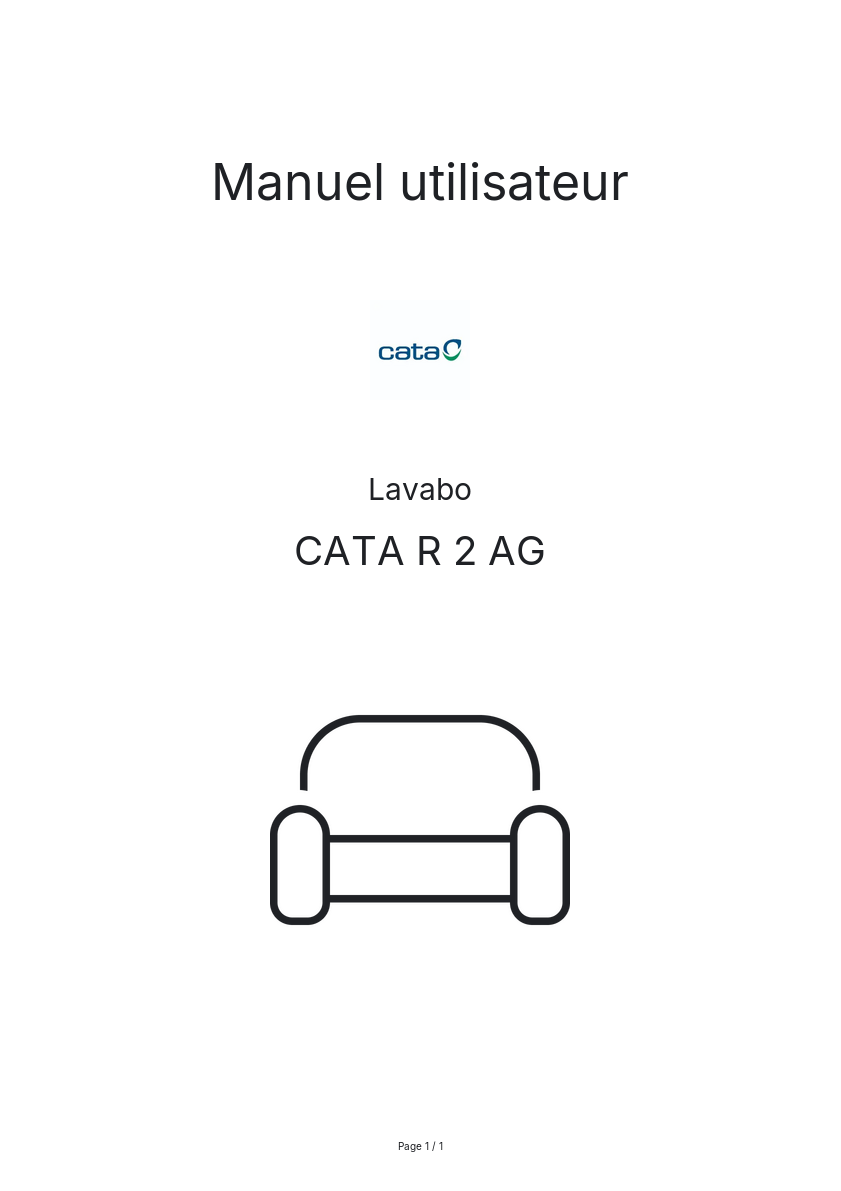 Image de la première page du manuel de l'appareil R 2 AG