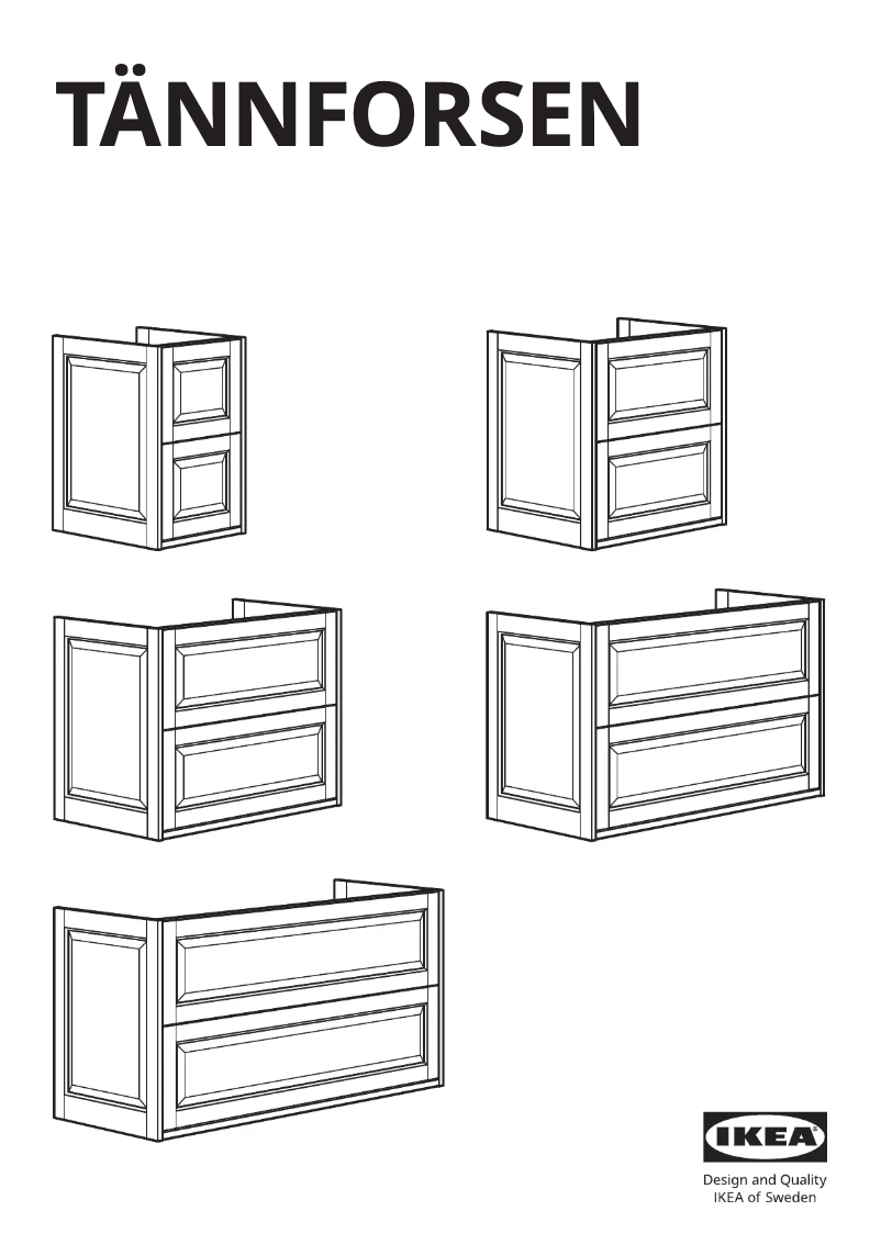 Imagen de la primera página del manual del dispositivo TÄNNFORSEN 805.351.21