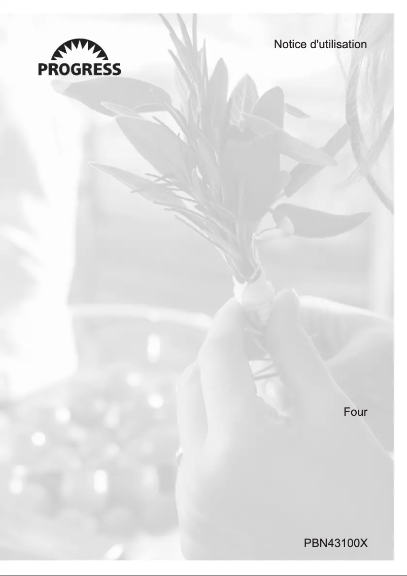 Page n°1 - Manuel utilisateur Progress PBN43100X