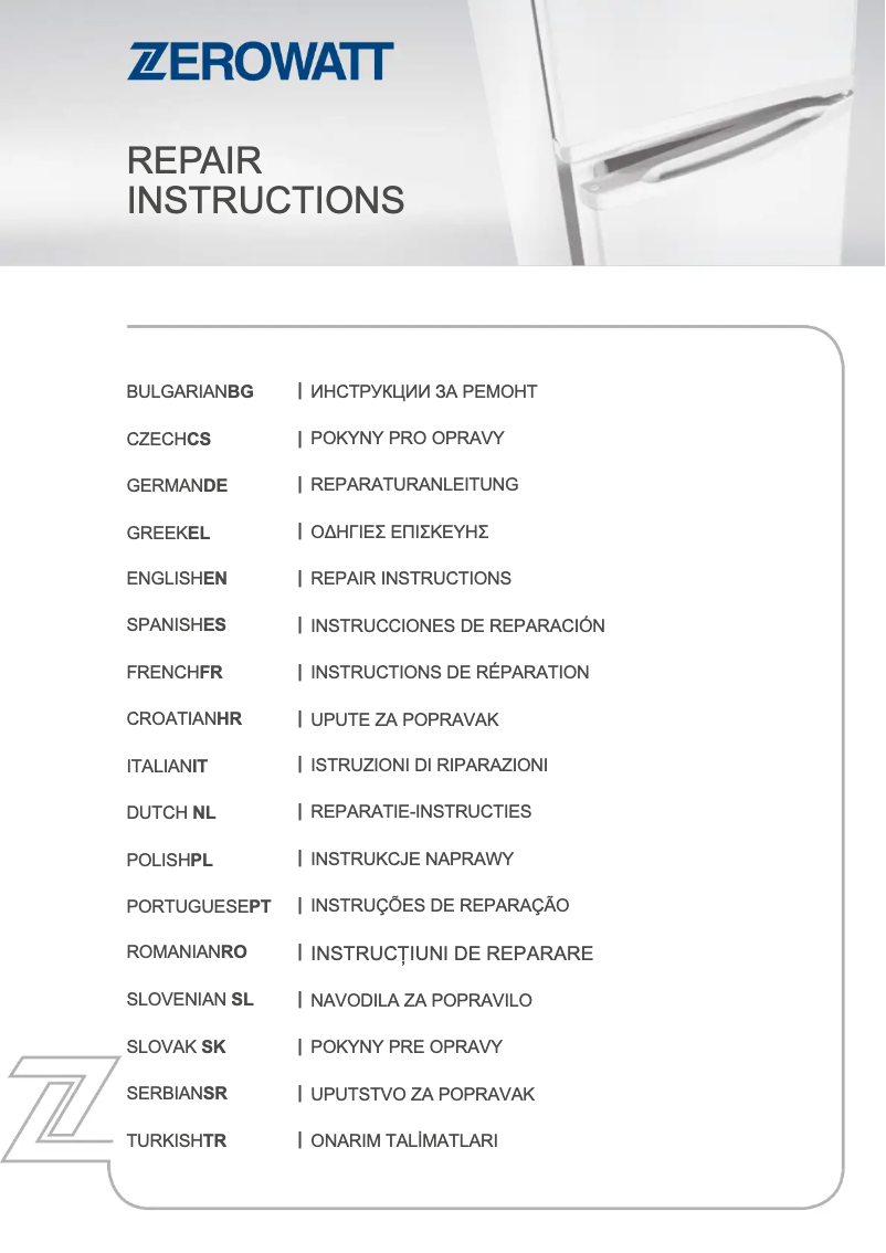 Page n°1 - Manuel utilisateur Zerowatt ZMCH 100