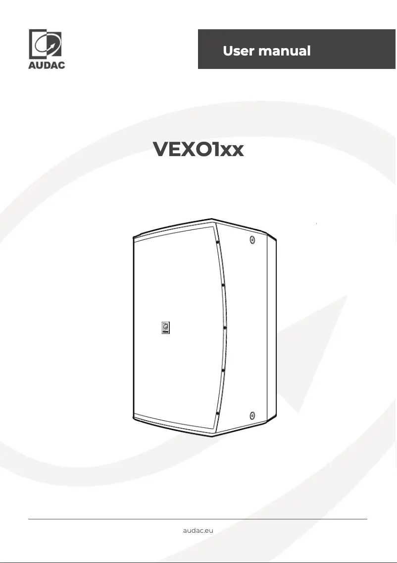 Page n°1 - Manuel utilisateur Audac VEXO115