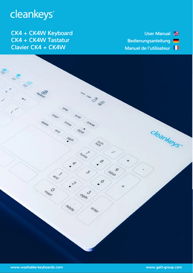 Page n°1 - Manuel utilisateur GETT CK4W