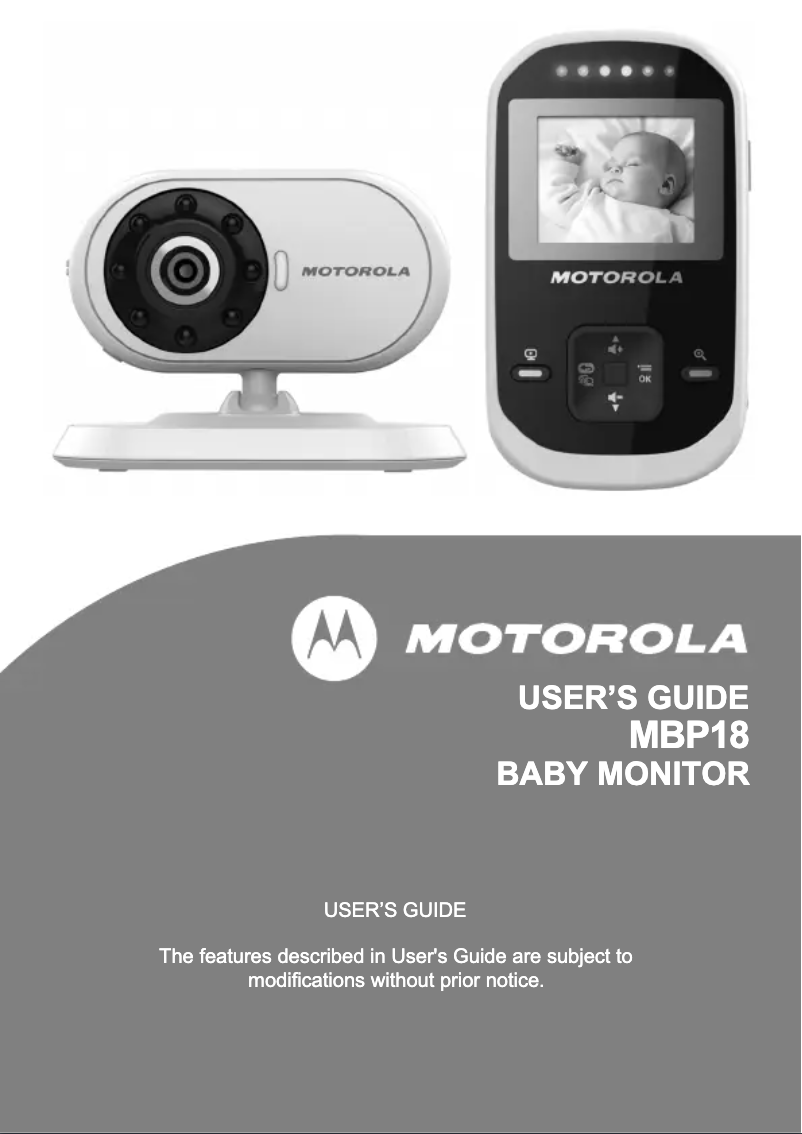 Page 1 de la notice Manuel utilisateur Motorola MBP18