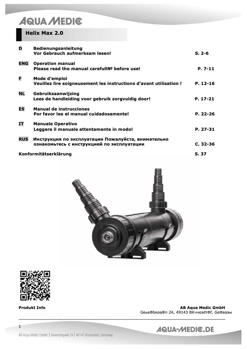 Image de la première page du manuel de l'appareil Heli Max 2.0