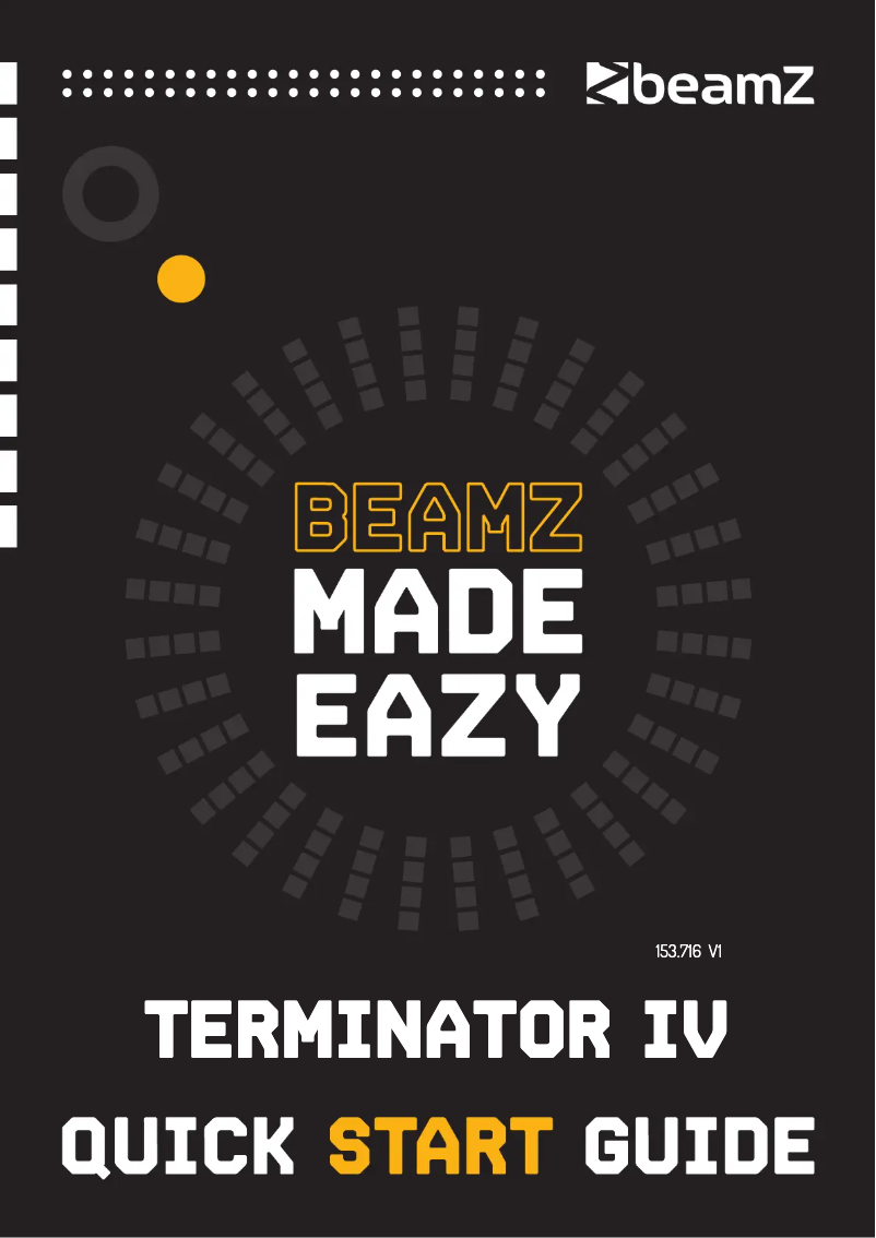 Page 1 de la notice Guide de démarrage rapide BeamZ Terminator IV