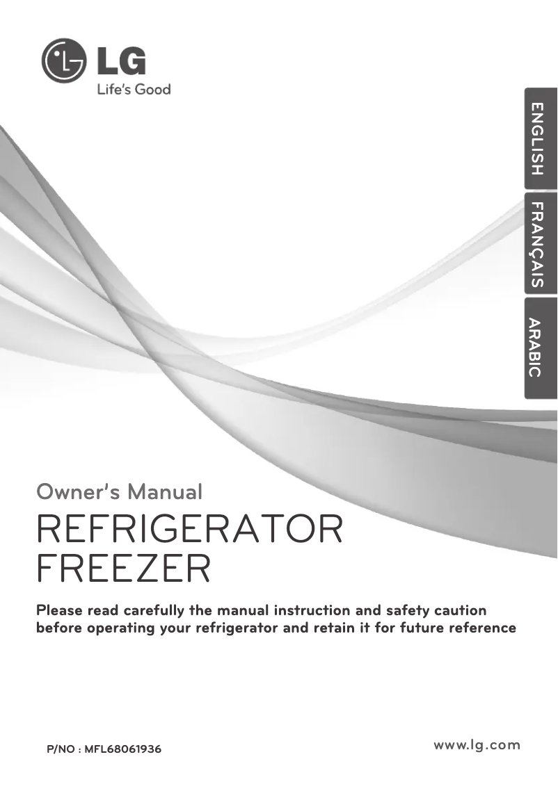 Page 1 de la notice Manuel utilisateur LG GN-B272SQCL