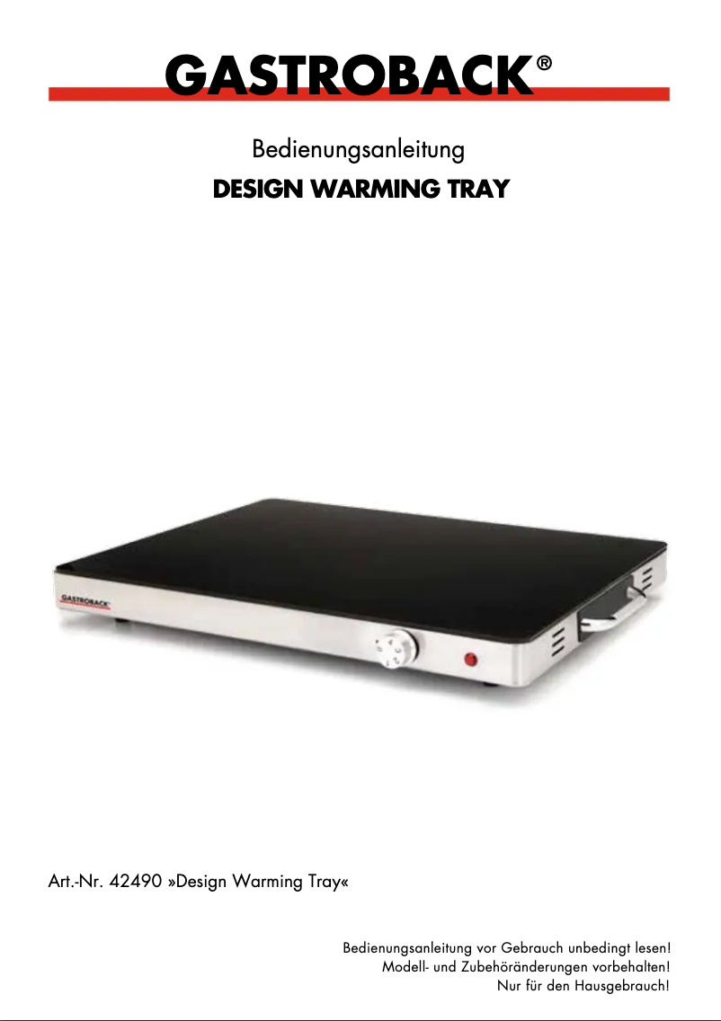 Image de la première page du manuel de l'appareil Design 42491