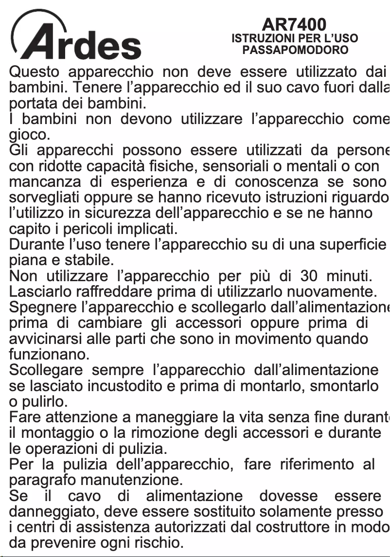Página 1 del manual Manual de usuario Ardes AR7400