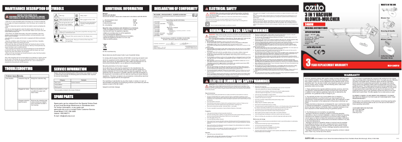 Imagen de la primera página del manual del dispositivo BLV-2401U