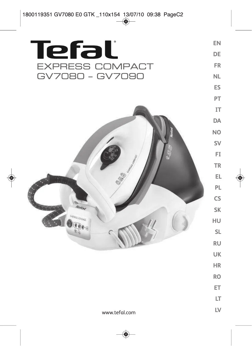 Image de la première page du manuel de l'appareil Express Compact GV7080