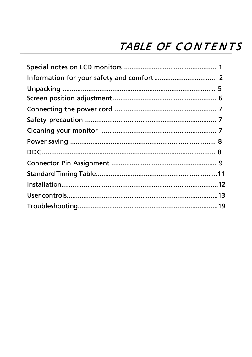 Page n°1 - Manuel utilisateur Acer T272HUL