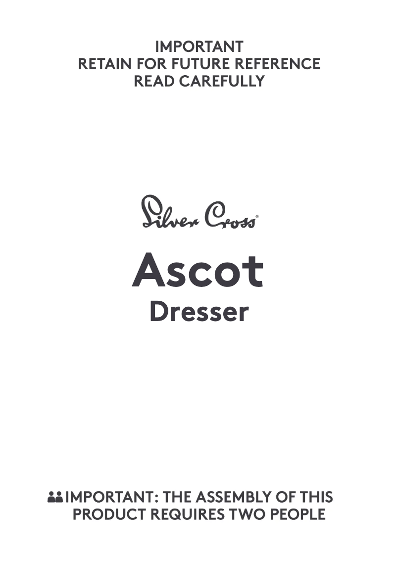 Page 1 de la notice Manuel utilisateur Silver Cross Ascot Dresser