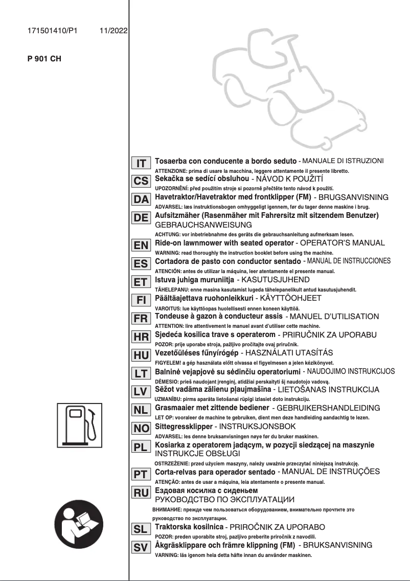 Page n°1 - Manuel utilisateur Stiga Park 900 WX