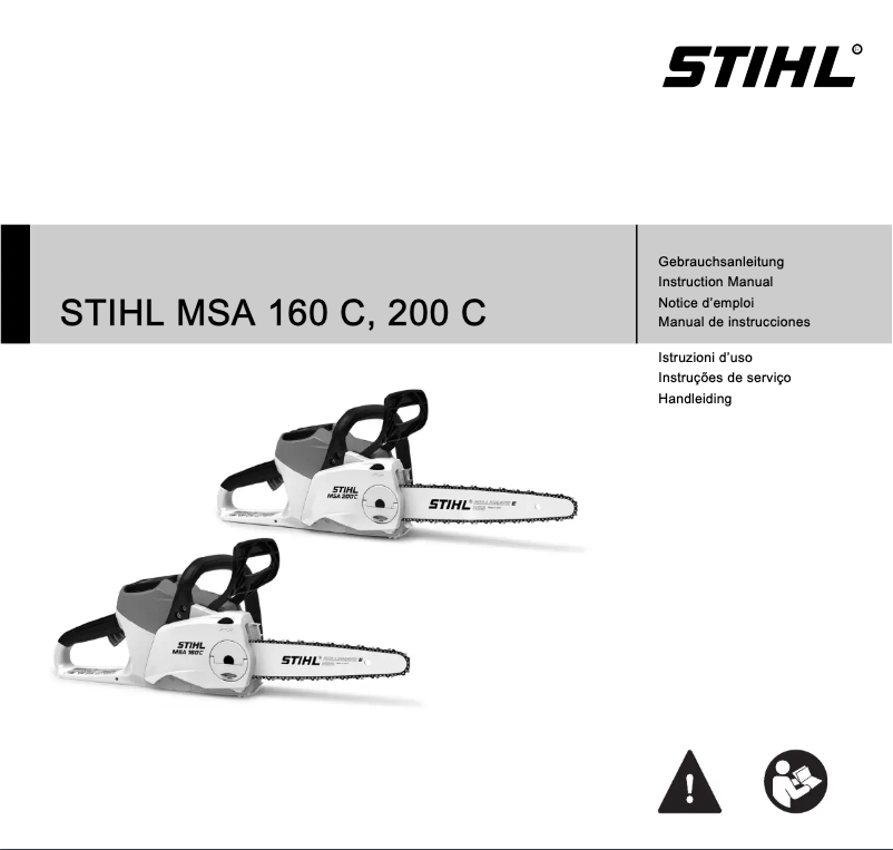 Page 1 de la notice Manuel utilisateur Stihl MSA 160 C