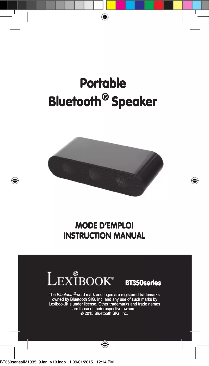 Page 1 de la notice Manuel utilisateur Lexibook Minions