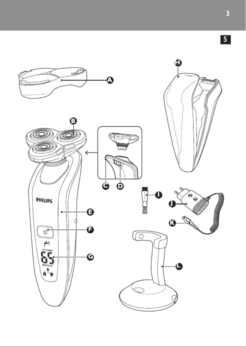 Page 1 of the manual User Manual Philips Norelco RQ1052