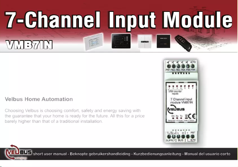 Page n°1 - Manuel utilisateur Velbus VMB7IN