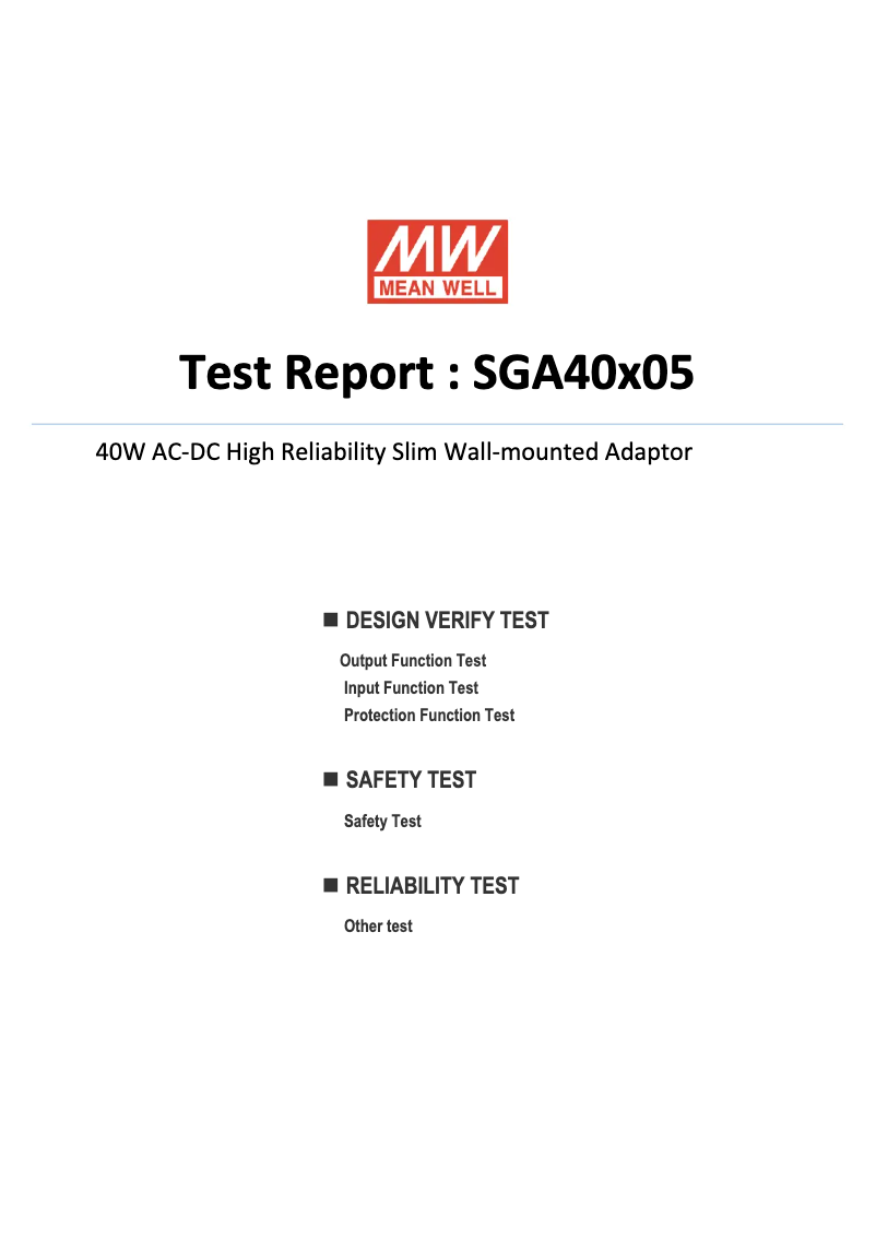 Image de la première page du manuel de l'appareil SGA40E05-P1J