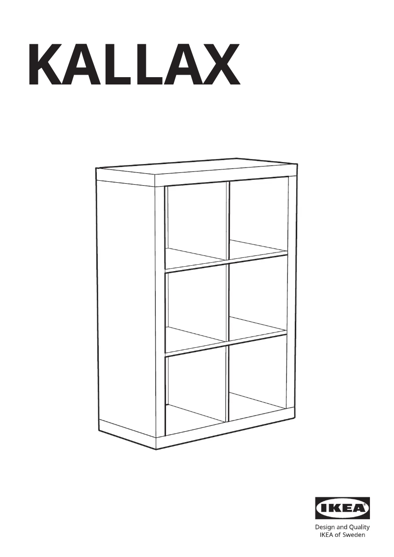 Page 1 de la notice Manuel utilisateur Ikea KALLAX 905.224.20