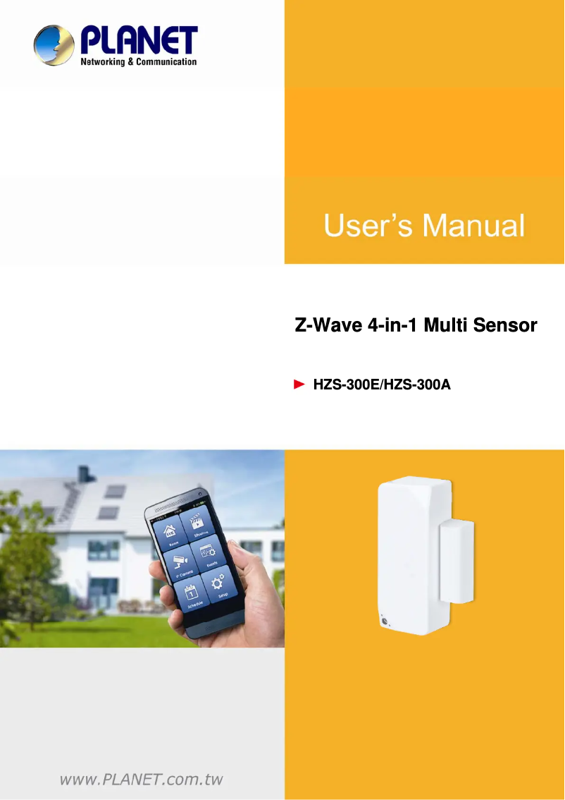 Page n°1 - Manuel utilisateur Planet HZS-300