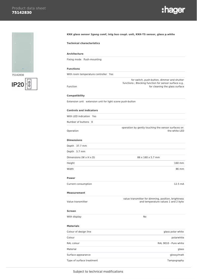 Image de la première page du manuel de l'appareil 75142830