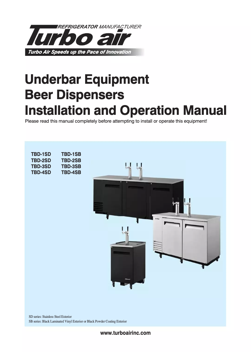 Image de la première page du manuel de l'appareil TBD-3SD