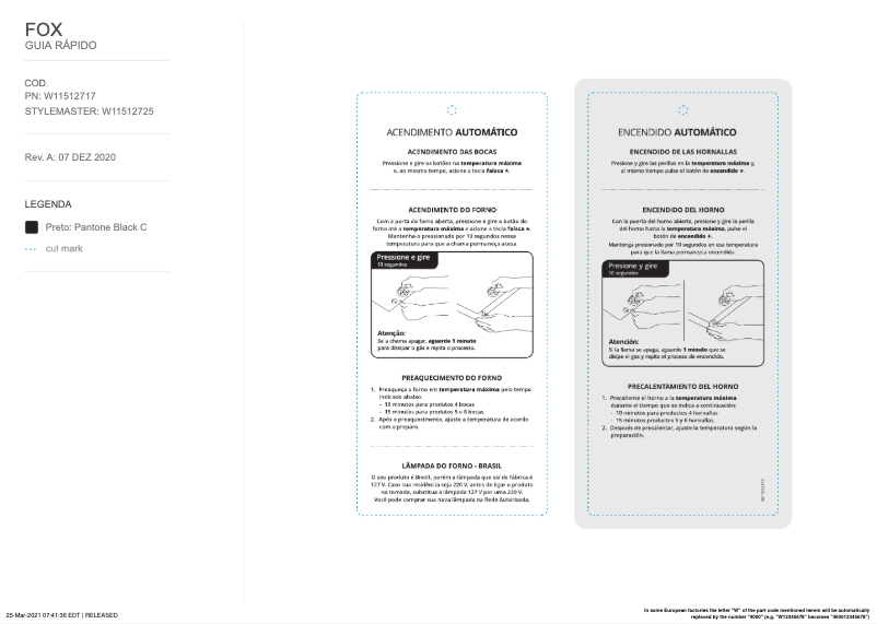 Page 1 de la notice Manuel utilisateur Brastemp BFO4NBB