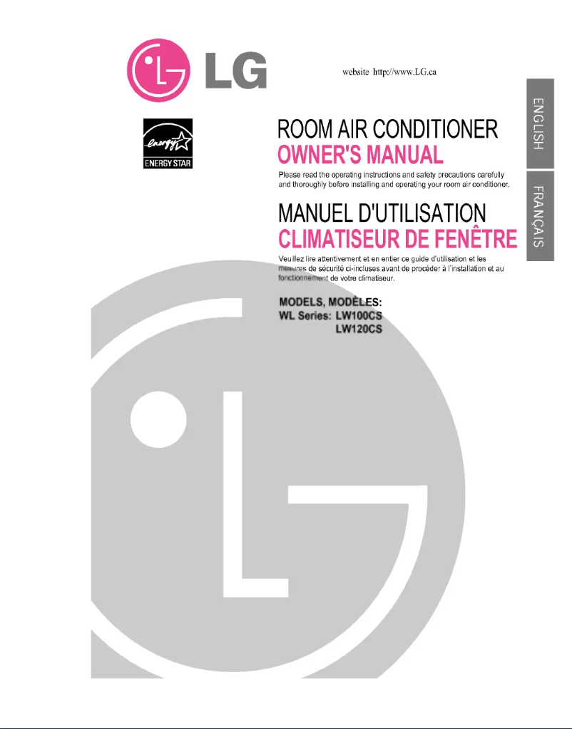 Imagen de la primera página del manual del dispositivo LW120CS