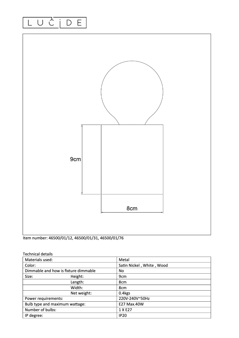Image de la première page du manuel de l'appareil Pablo 46500/01/12