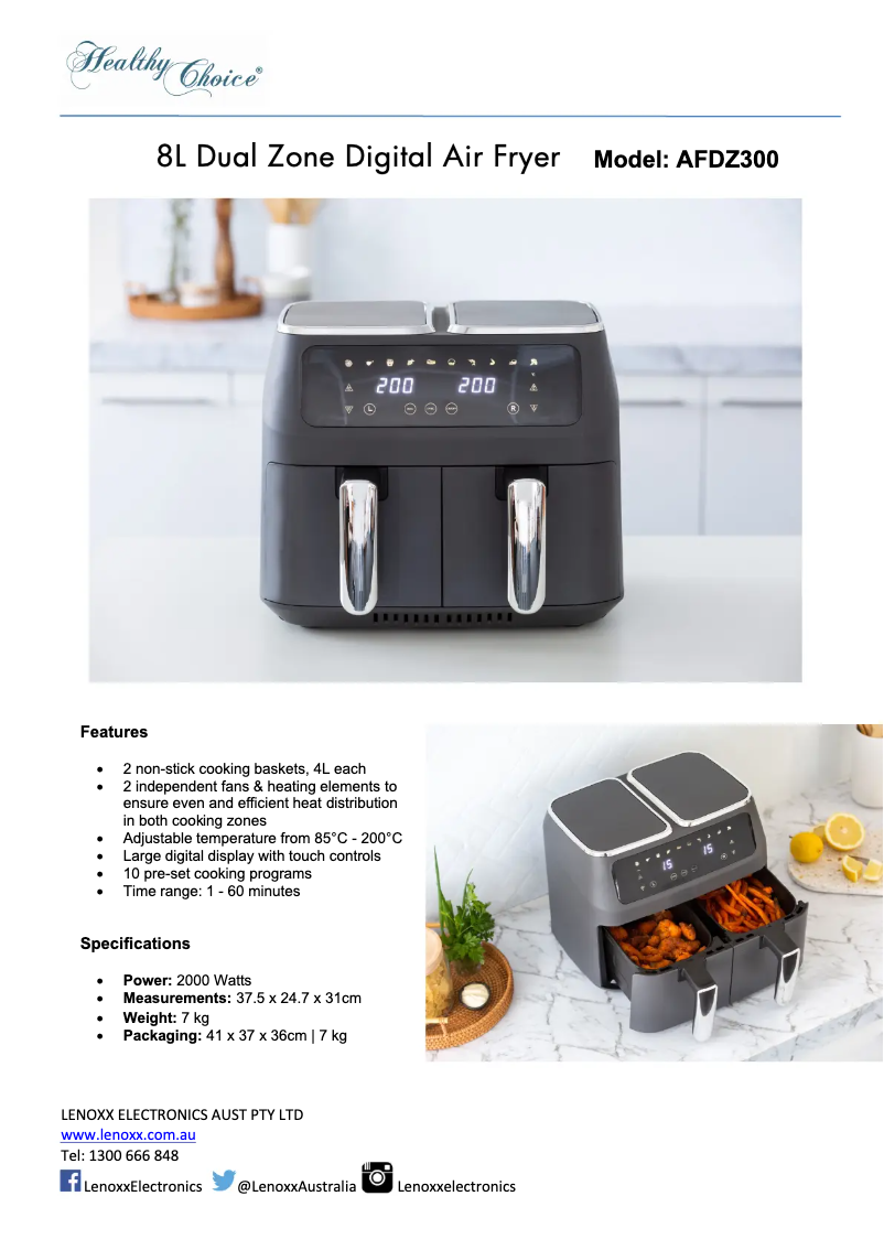 Image de la première page du manuel de l'appareil AFDZ300