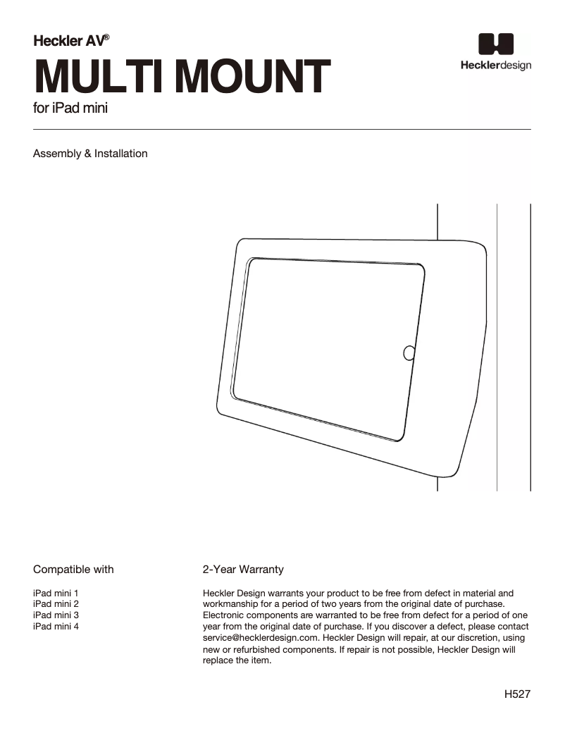 Page n°1 - Manuel utilisateur Heckler Design H527-BG
