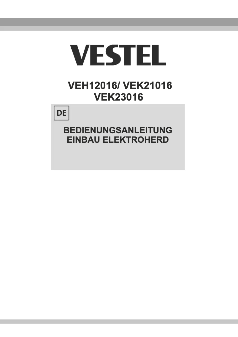 Page n°1 - Manuel utilisateur Vestel VEK21016
