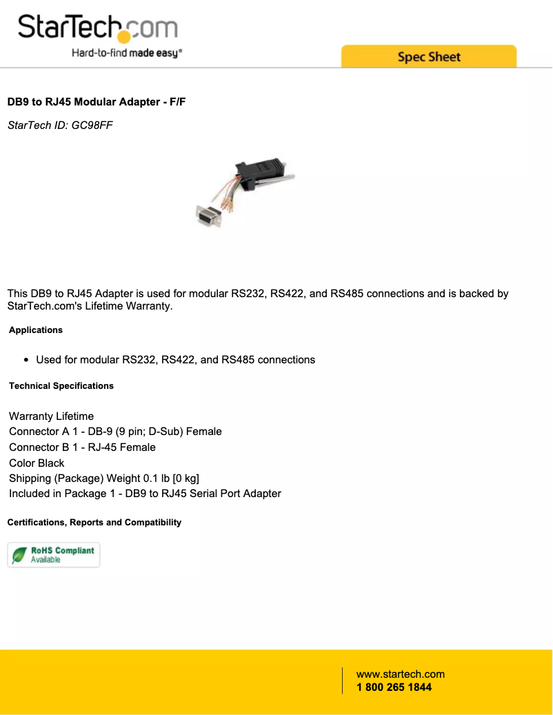 Image de la première page du manuel de l'appareil GC98FF