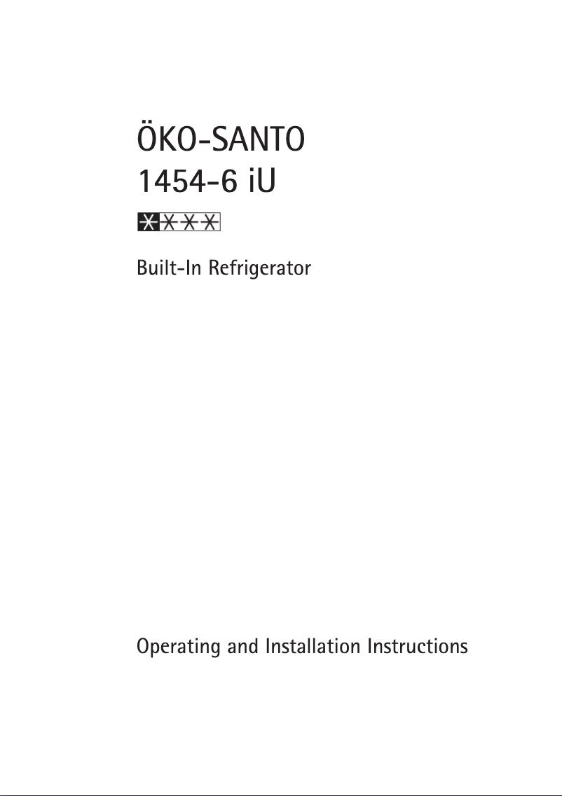 Page n°1 - Manuel utilisateur AEG Santo 1454-6iU