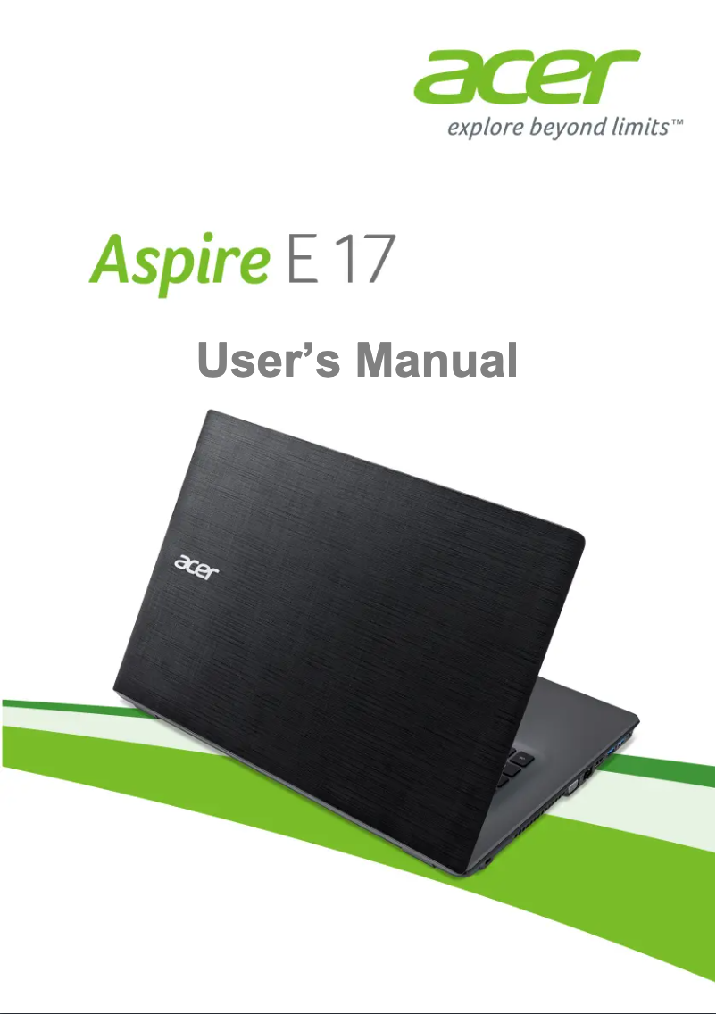 Página 1 del manual Manual de usuario Acer Aspire E17-E5-752
