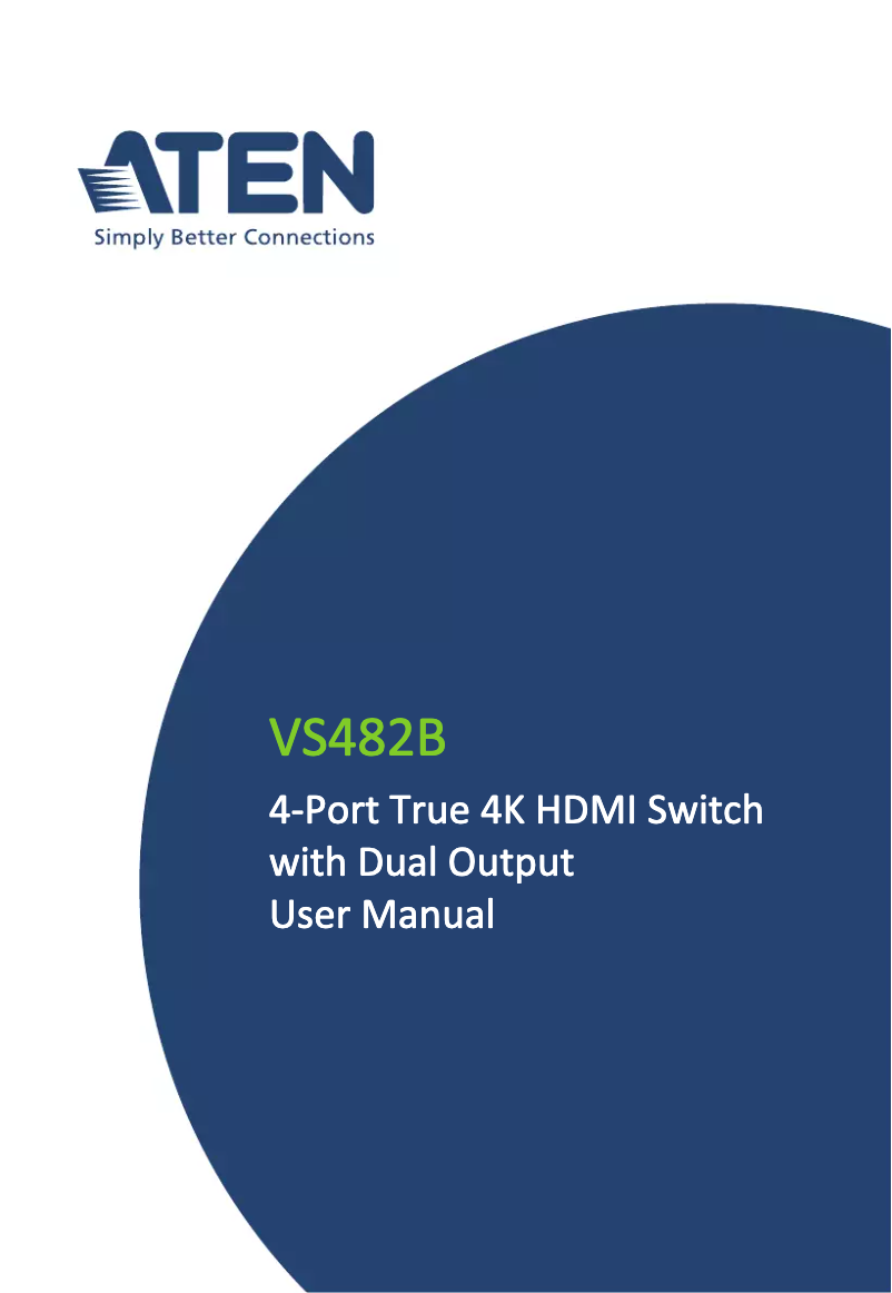 First page image of the manual for VS482