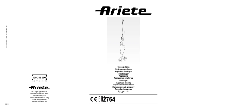 Page 1 de la notice Manuel utilisateur Ariete Evo 2 in 1 2764