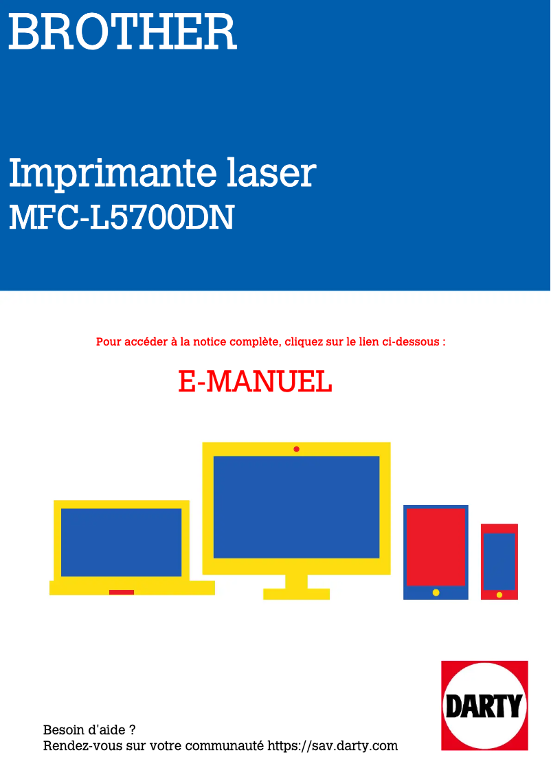 Page 1 de la notice Manuel utilisateur Brother MFC-L5700DN