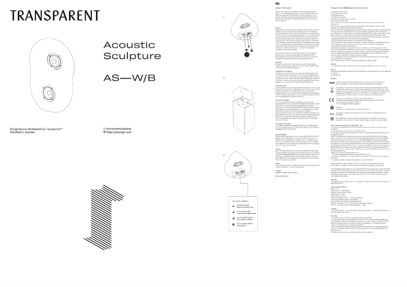 Page n°1 - Manuel utilisateur Transparent Acoustic Sculpture