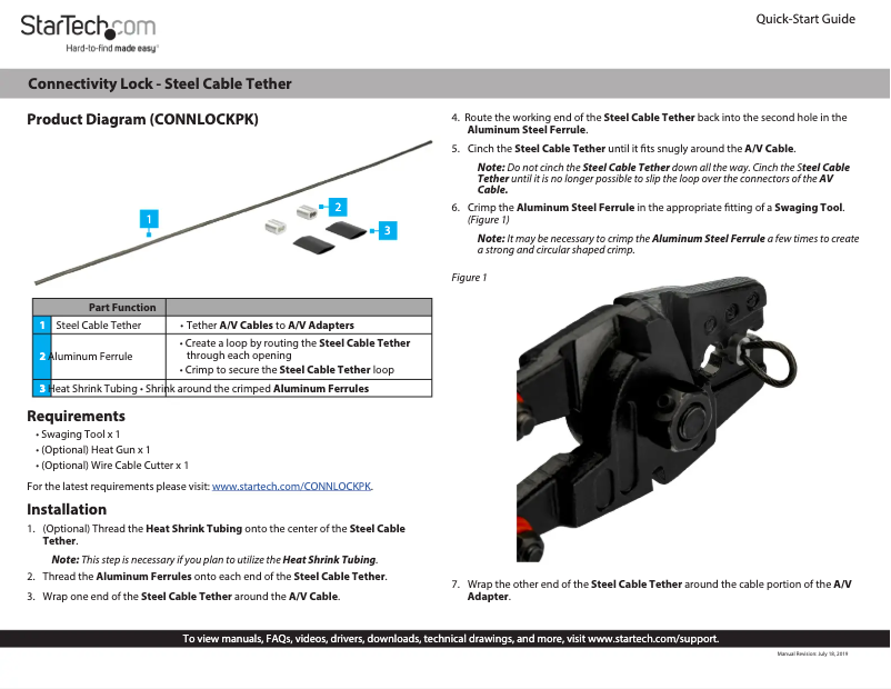 Page n°1 - Manuel utilisateur StarTech.com CONNLOCKPK20