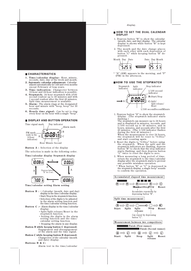 Página 1 del manual Manual de usuario Lorus W207