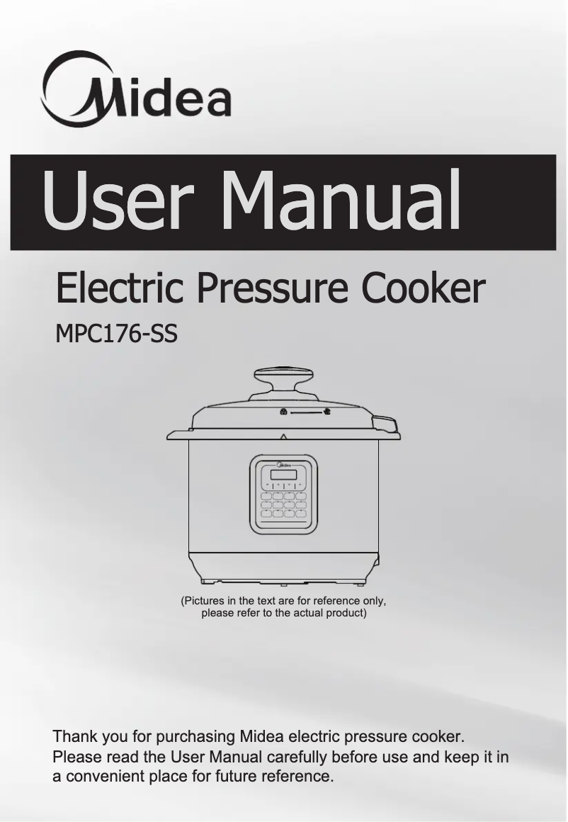 Page 1 de la notice Manuel utilisateur Midea MPC176-SS