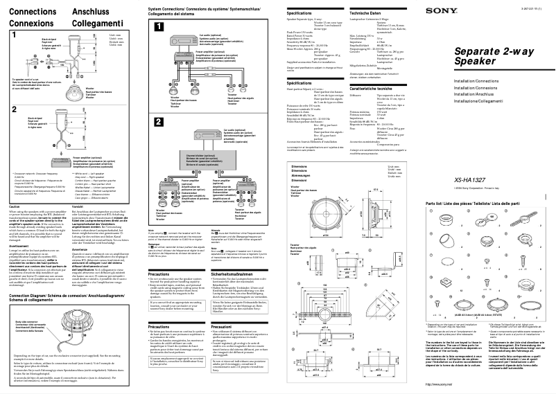 Image de la première page du manuel de l'appareil XS-HA1327