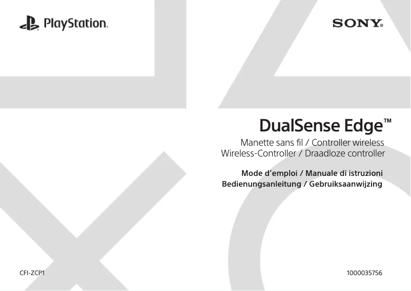 Page n°1 - Manuel utilisateur Sony DualSense Edge